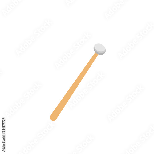 Drum sticks icon, music instrument vector illustration in trendy style.