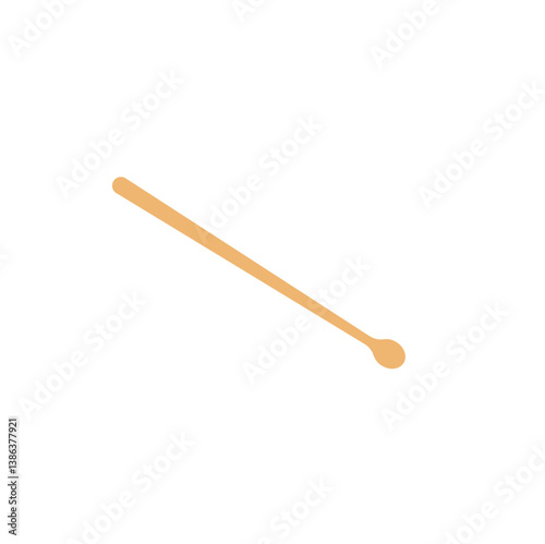 Drum sticks icon, music instrument vector illustration in trendy style.