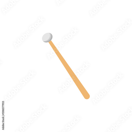 Drum sticks icon, music instrument vector illustration in trendy style.