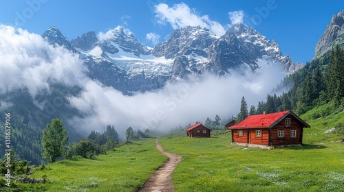 Alpine Cabin Retreat: Majestic Mountain Vista