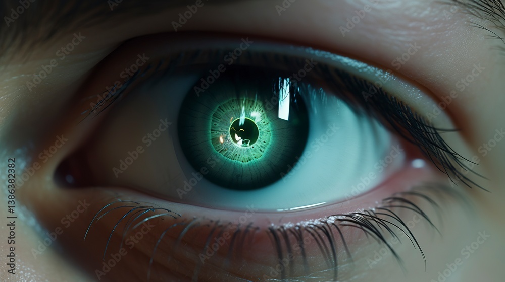 Fototapeta premium A photo of a patient receiving custom contact lense