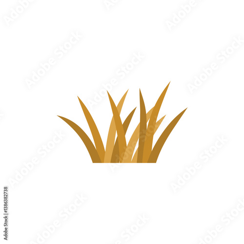 Dry grass vector illustration.
