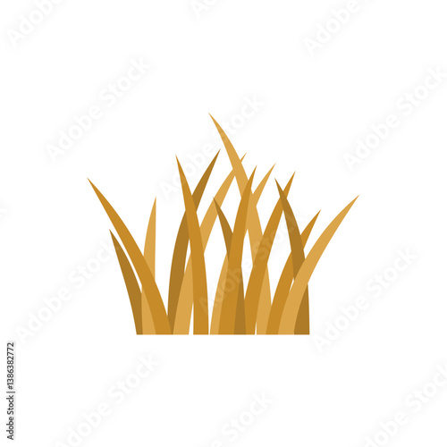 Dry grass vector illustration.