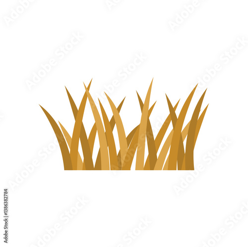 Dry grass vector illustration.