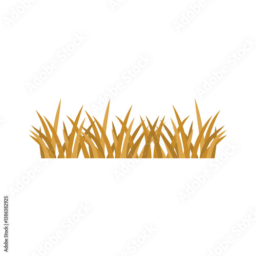 Dry grass vector illustration.