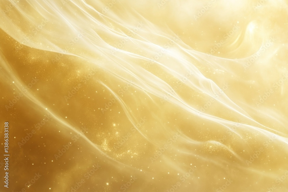Golden abstract background with ethereal light and flowing swirls Golden abstract background with ethereal light and flowing swirls