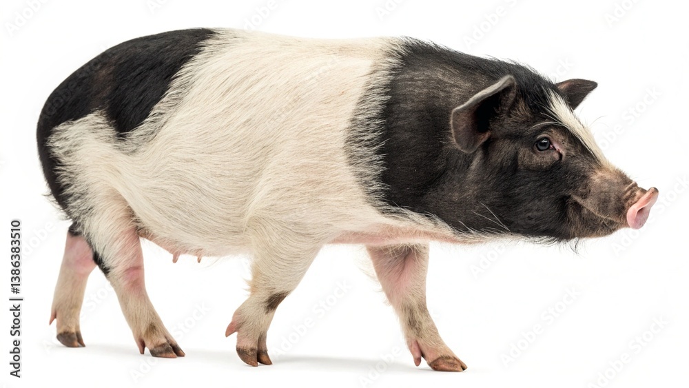 angeln saddleback pig isolated on white background angeln saddleback pig isolated on white background
