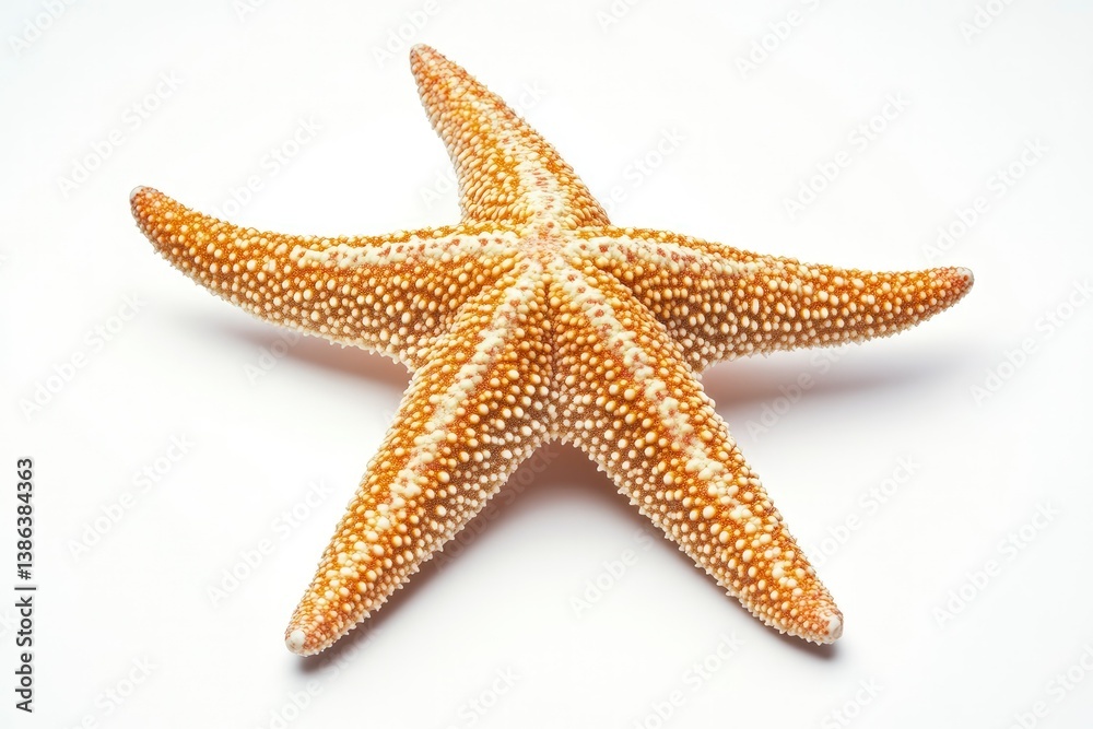 Isolated Starfish Close-up on White Background for Coastal Decor Projects Isolated Starfish Close-up on White Background for Coastal Decor Projects