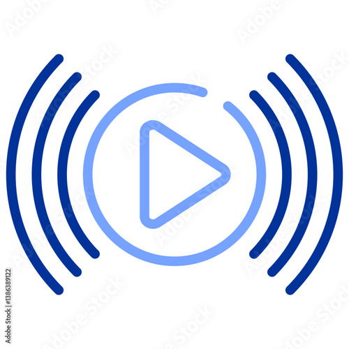Data and Network Icon Symbol Outline Color 