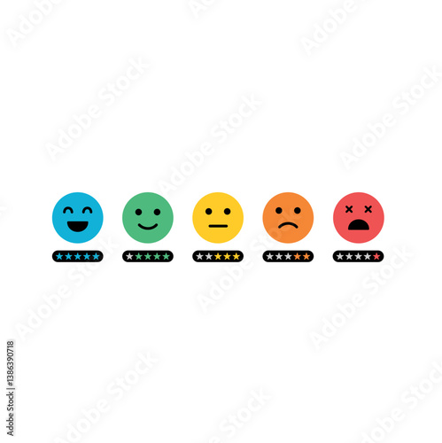 Feedback rating scale emoticons