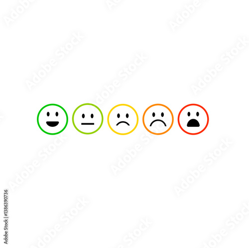 Feedback rating scale emoticons