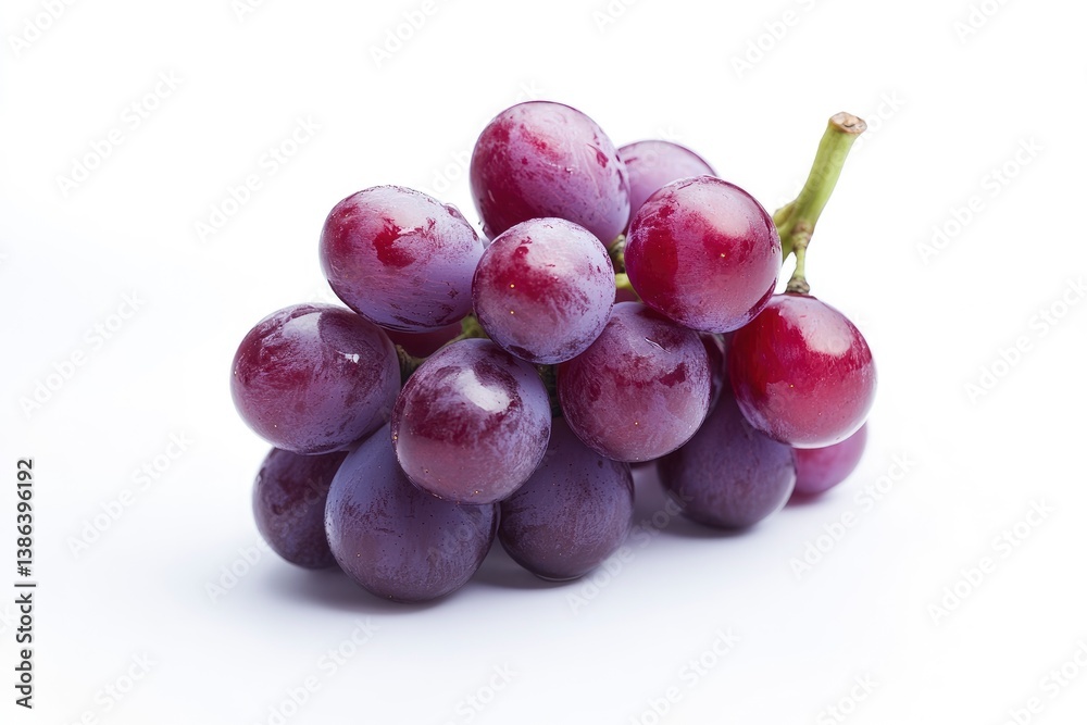 Fresh Red Grapes Bunch Isolated on White Background Still Life Fresh Red Grapes Bunch Isolated on White Background Still Life