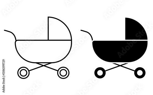 Baby stroller vector icon
Vector baby stroller icon vector eps