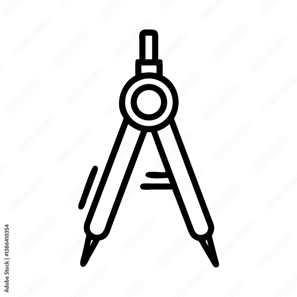Drawing Compass Icon Drawing Compass Icon