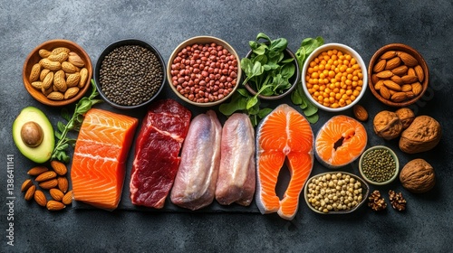 Healthy protein & nutrient-rich foods photo