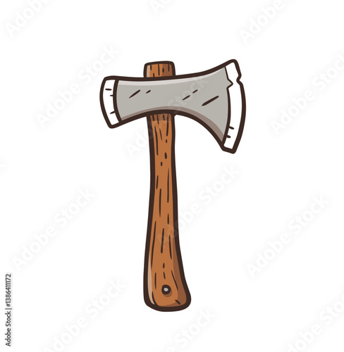 Obraz na płótnie axe cartoon vector w salonie