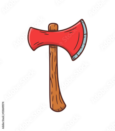  axe cartoon vector illustration