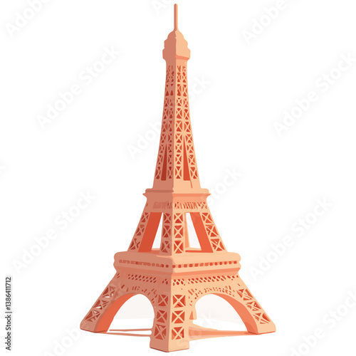 flat design tour eiffel icon vector illustration