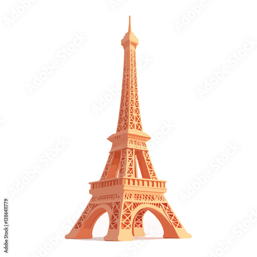 flat design tour eiffel icon vector illustration