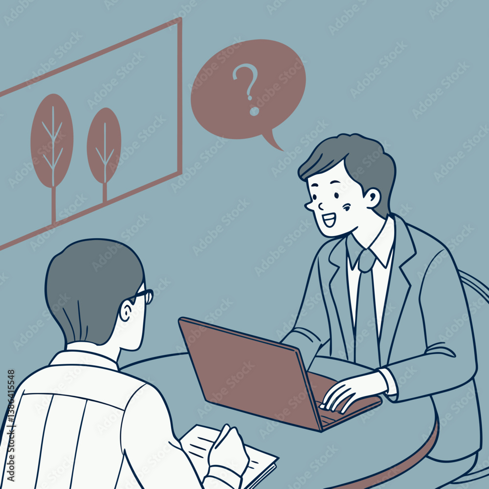 two businessmen working together