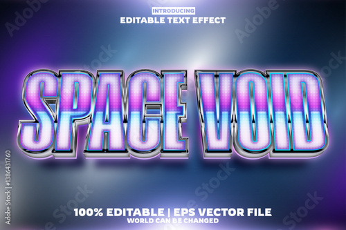 Space void editable text effect in modern trend style
