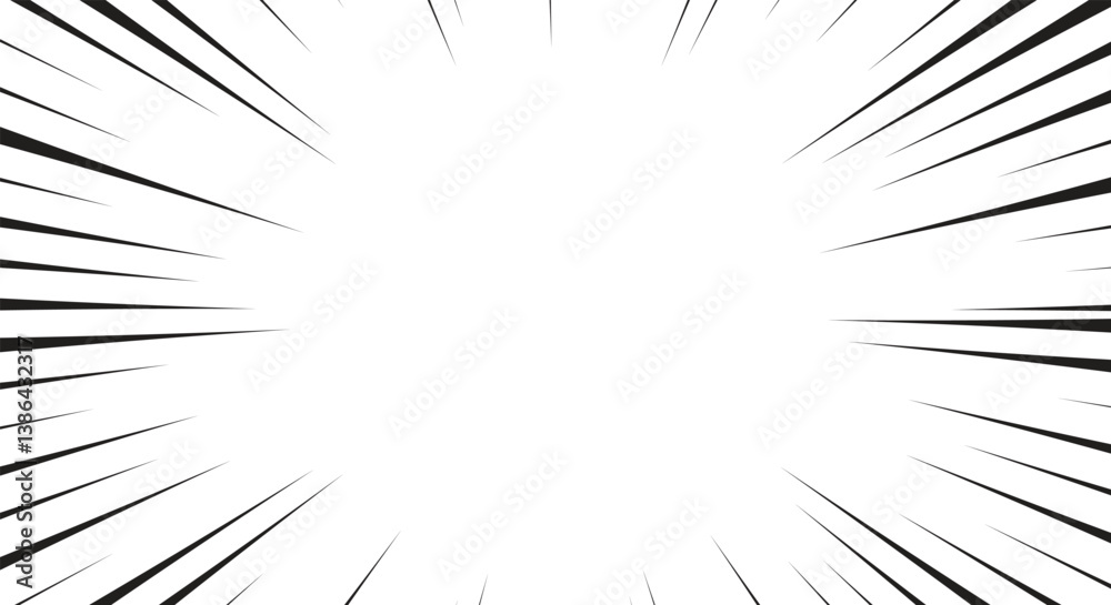 Naklejka premium Comic style background with speed lines