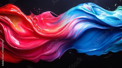 Green and Pink Bold Swirling Motions in Stunning Fluid Patterns