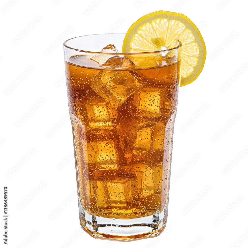 Sparkling Iced Tea with Ice and Lemon. Sparkling Iced Tea with Ice and Lemon.