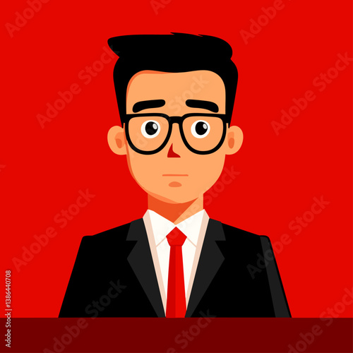 A commanding vector illustration of a politician giving a powerful speech