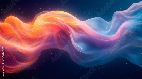 Pink and Green Gentle Fluid Patterns Highlighting Vibrant Energy