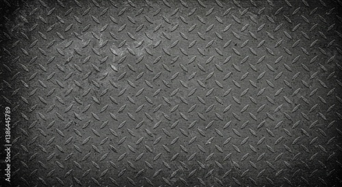 Grunge Dark Grey Steel Metal Plate Texture Background Industrial Diamond Pattern