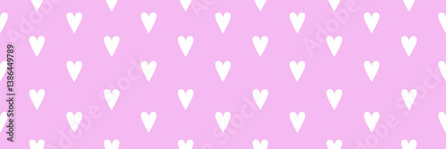 Hearts, web banner, seamless patern