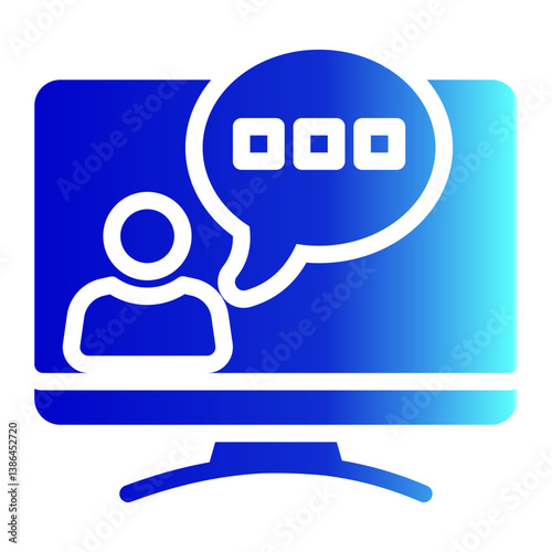 Chat Icon Glyph Gradient Style for Startup Business Pack Icon Themes
