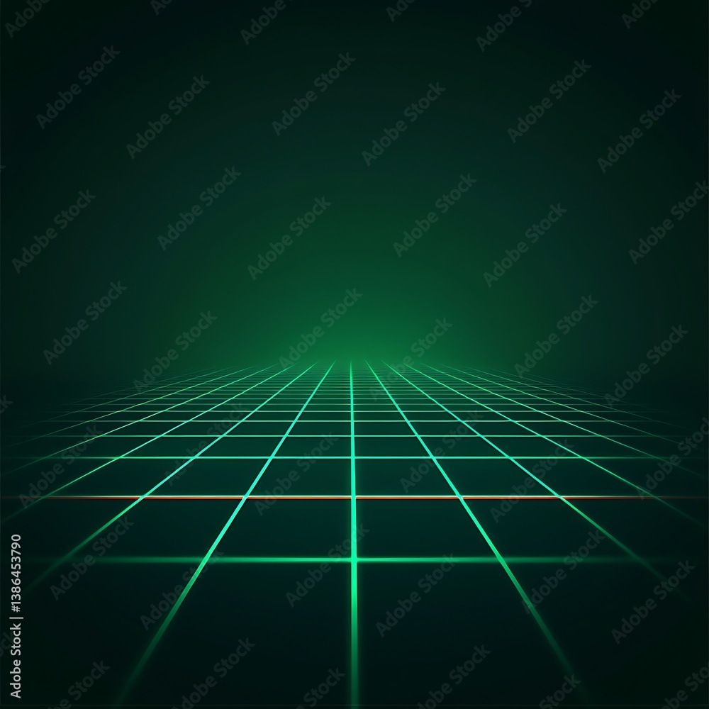 Obraz premium retro 80s-style neon grid, digital design