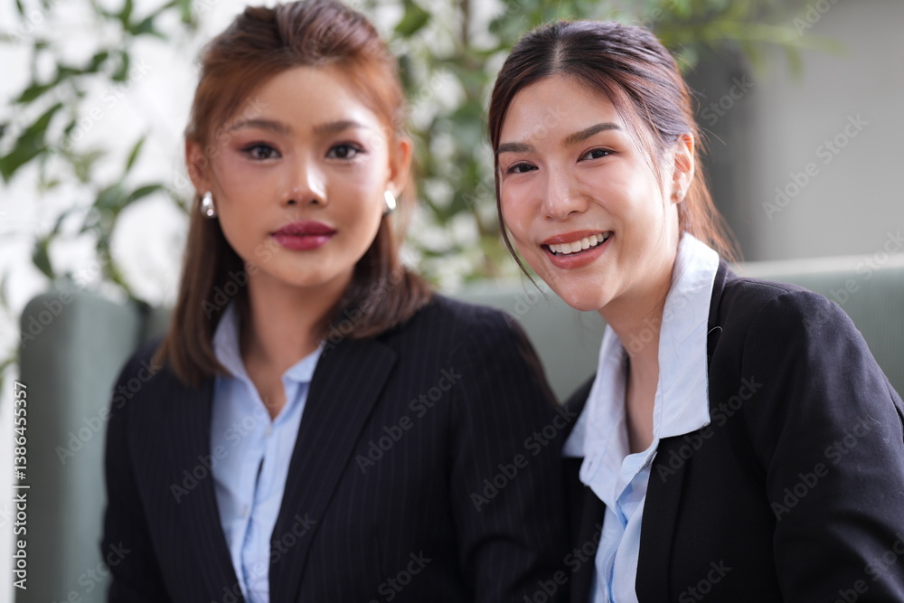 Group of female employees working hard, meeting and discussing ideas in the office and common areas. Group of female employees working hard, meeting and discussing ideas in the office and common areas.