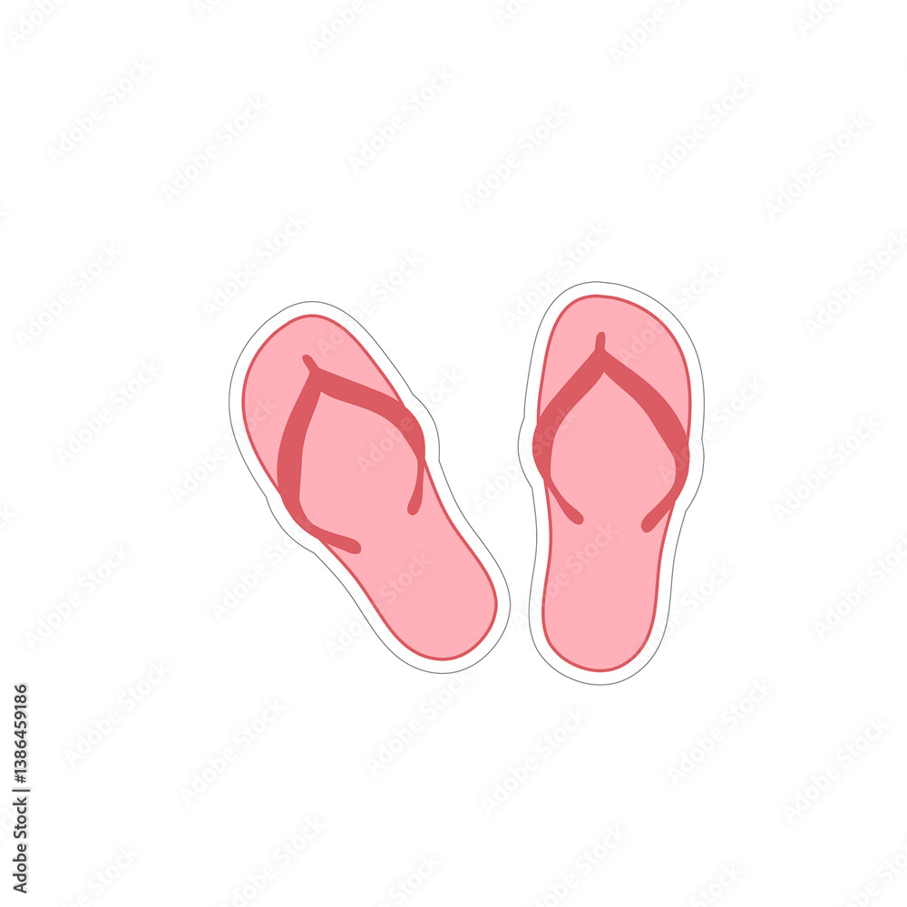 pink flip flops isolated pink flip flops isolated