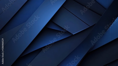 Abstract dark blue geometric shapes background for technology design photo