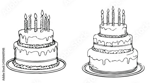 birthday cake with candles 