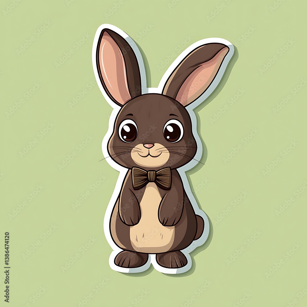 Obraz premium Chocolate Easter Bunny with a Tiny Bow Tie