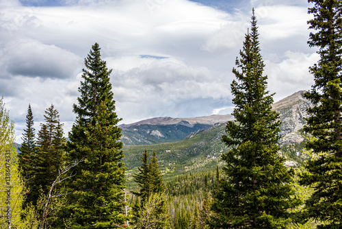 Beautiful mountain landscape at Rocky Mountain National Park.