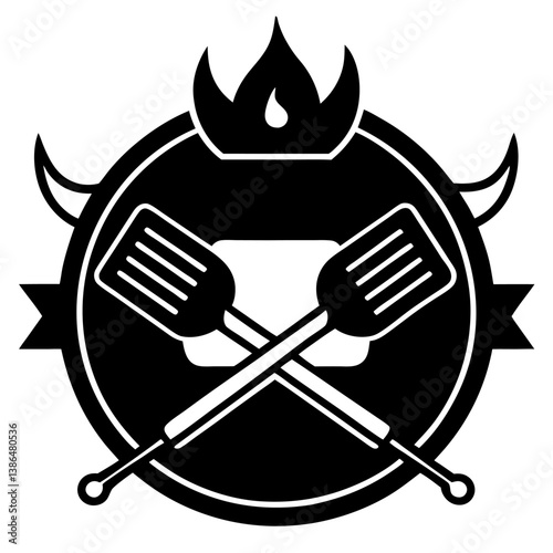 BBQ ribs logo