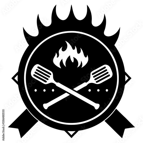 BBQ ribs logo