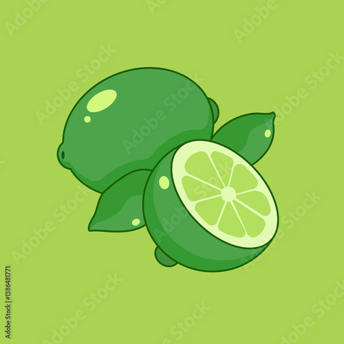 lime vector illustration graphic desaign.