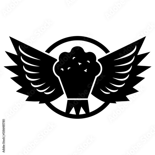fried chicken wings logo