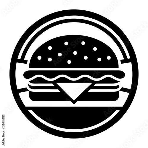 hamburger with cheese logo