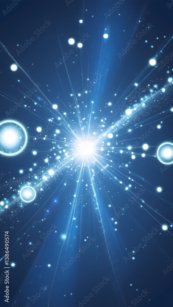 Obraz premium Mystic Blue Particle Burst