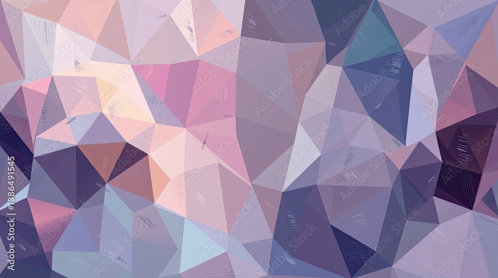 Obraz premium An abstract design showcases a vibrant geometric pattern with assorted shapes and colors blending harmoniously highlighting modern digital artistry