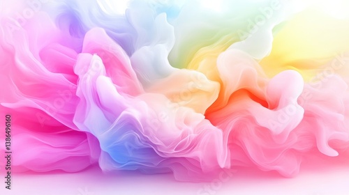Abstract vibrant colorful ink flow