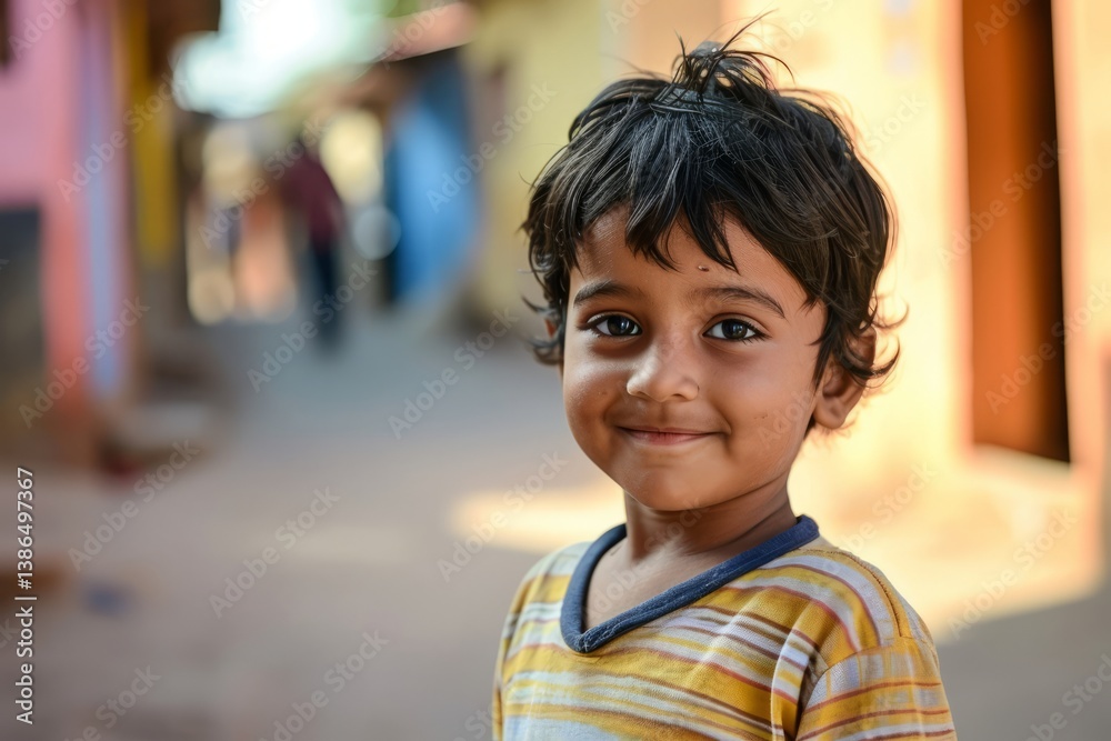 Portrait of indian little boy smiling and looking at camera. Portrait of indian little boy smiling and looking at camera.