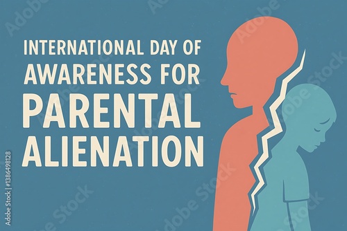 Awareness for Parental Alienation: A poignant graphic symbolizing the emotional divide caused by parental alienation.